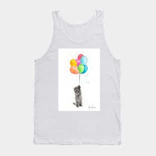 The Naughty Kitten and The Balloons Tank Top